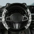 thumbnail image 1 of Soft Fuzzy Car Steering Wheel Cover - Elastic No Inner Ring Winter Warm Cover, Plush Fluffy Wheel Protector, Comfortable Anti-Slip Car Accessory for Cold Weather Driving Travel Use, 15.3*15.3in, B, 1 of 6