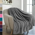 thumbnail image 1 of Soft Fuzzy Faux Fur Sherpa Fleece Throw Blanket - Warm Thick Fluffy Plush Cozy Reversible Shaggy Blanket for Sofa and Bed -Comfy Furry Blanket, 1 of 4