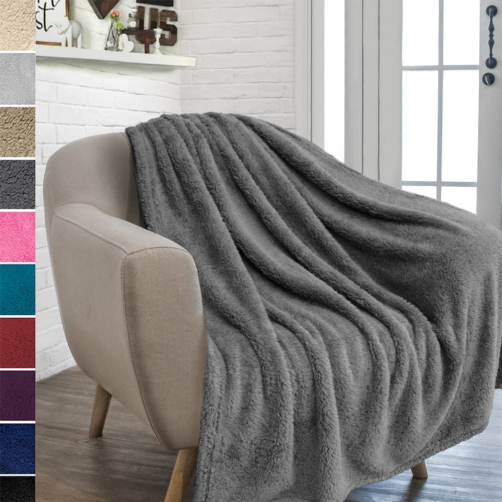 Arkwright Reversible Sherpa Fleece Throw Blanket - 68x90 Inch Plush & Fluffy Twin Size, Chocolate Brown - View #9