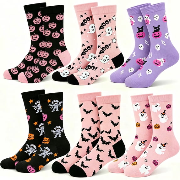 Soft Fuzzy Socks for Women Coral Fleece Halloween Funny Novelty Fluffy Bat Slipper Socks Ladies Home Hosiery Gift