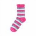 thumbnail image 1 of Soft Fuzzy Striped Crew Socks for Unisex,Warm Fleece Lined Cozy Socks for Indoor Winter and Sleep Wear Hot Pink, 1 of 4