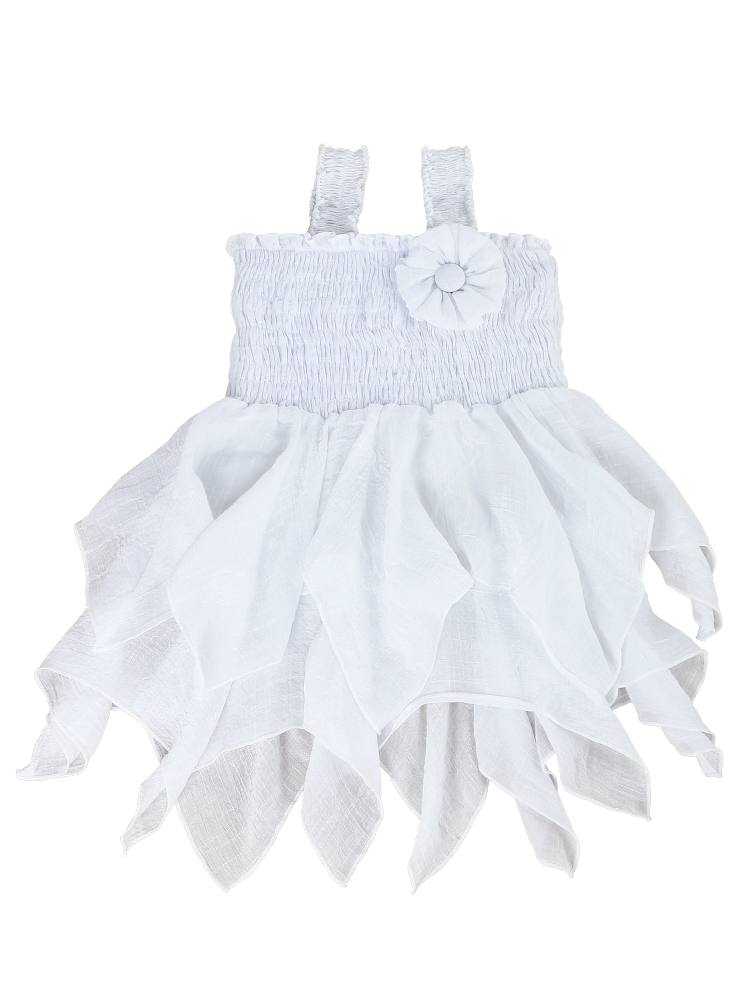 Soft Gauze-Cotton Hip Hip Hooray Handkerchief Dress for Toddlers and Girls  (Beach White, 2T) - Walmart.com
