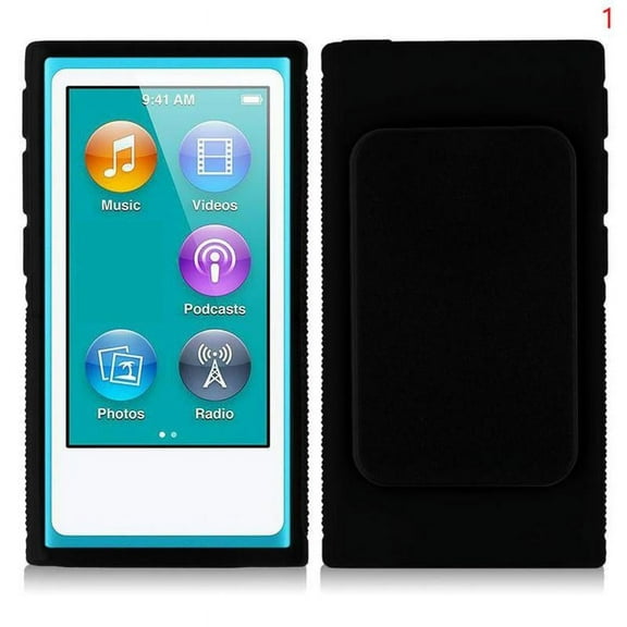 Soft Gel Case Rubber Cover Belt Clip Holder For iPod Nano 7th Generation