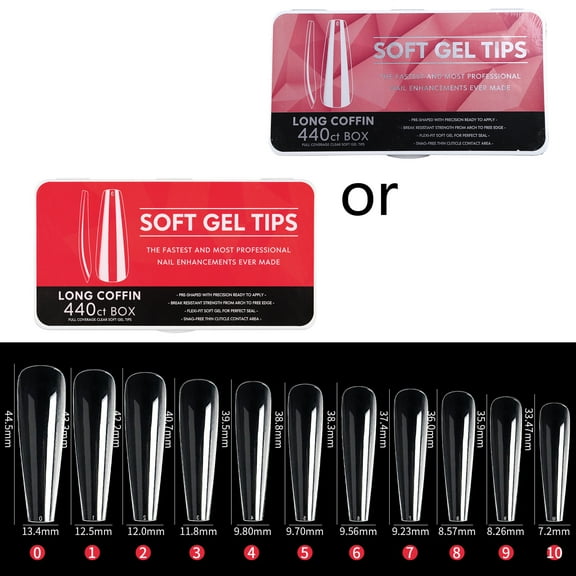 Soft Gel Nail Tips Coffin Stiletto Square Almond Full Cover Press On Nail Tips Soak Off Nail Extensions False Nails