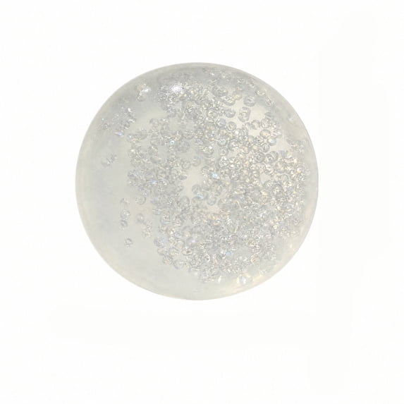 Soft Gel Stress Relief Ball for Adults, Pearl Bead Sensory Squeeze Fidget, Calming Desk Accessory for Anxiety Management Office Decor (White)