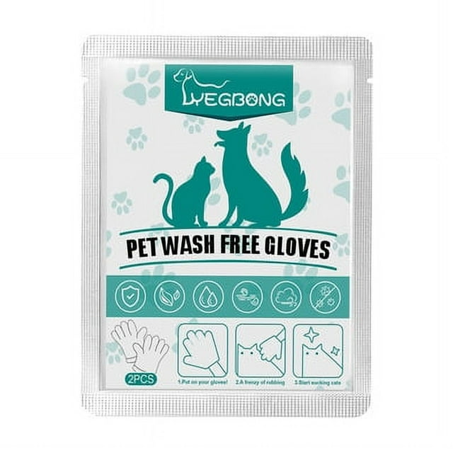 Soft and Gentle Set of 2 Bath Mitts for Dogs and Cats Ideal Pet