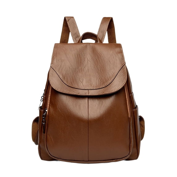 Soft Leather Backpack for Women & Men, Large Capacity Multi-Functional Satchel Shoulder Bag, Versatile Crossbody Handbag for Office School Shopping Travel and Daily Use