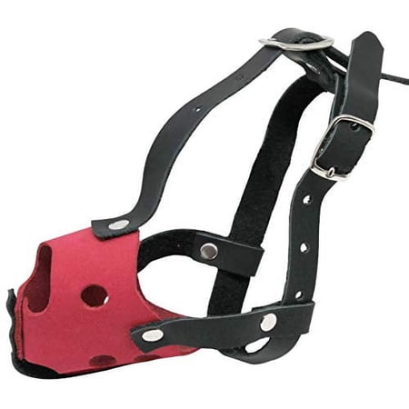 Soft Genuine Leather Dog Cage Basket Muzzle Two-Tone for XXSmall XSmall Breeds and Puppies