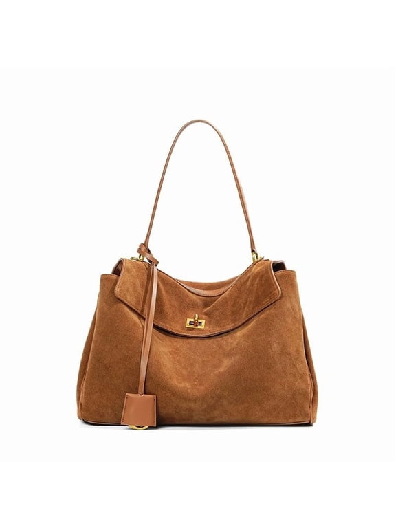 Soft Genuine Leather Rodeo Women's Bag Large Capacity Handbag Underarm Bag Casual Lazy Bag Niche Commuting Cowhide Shouder