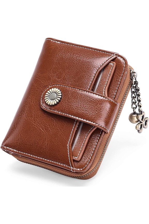 Soft Genuine Leather Wallet, Secure Coin Purse With Advanced Rfid Blocking For Women's Travel Essentials, Compact Bifold For On-the-go Convenience