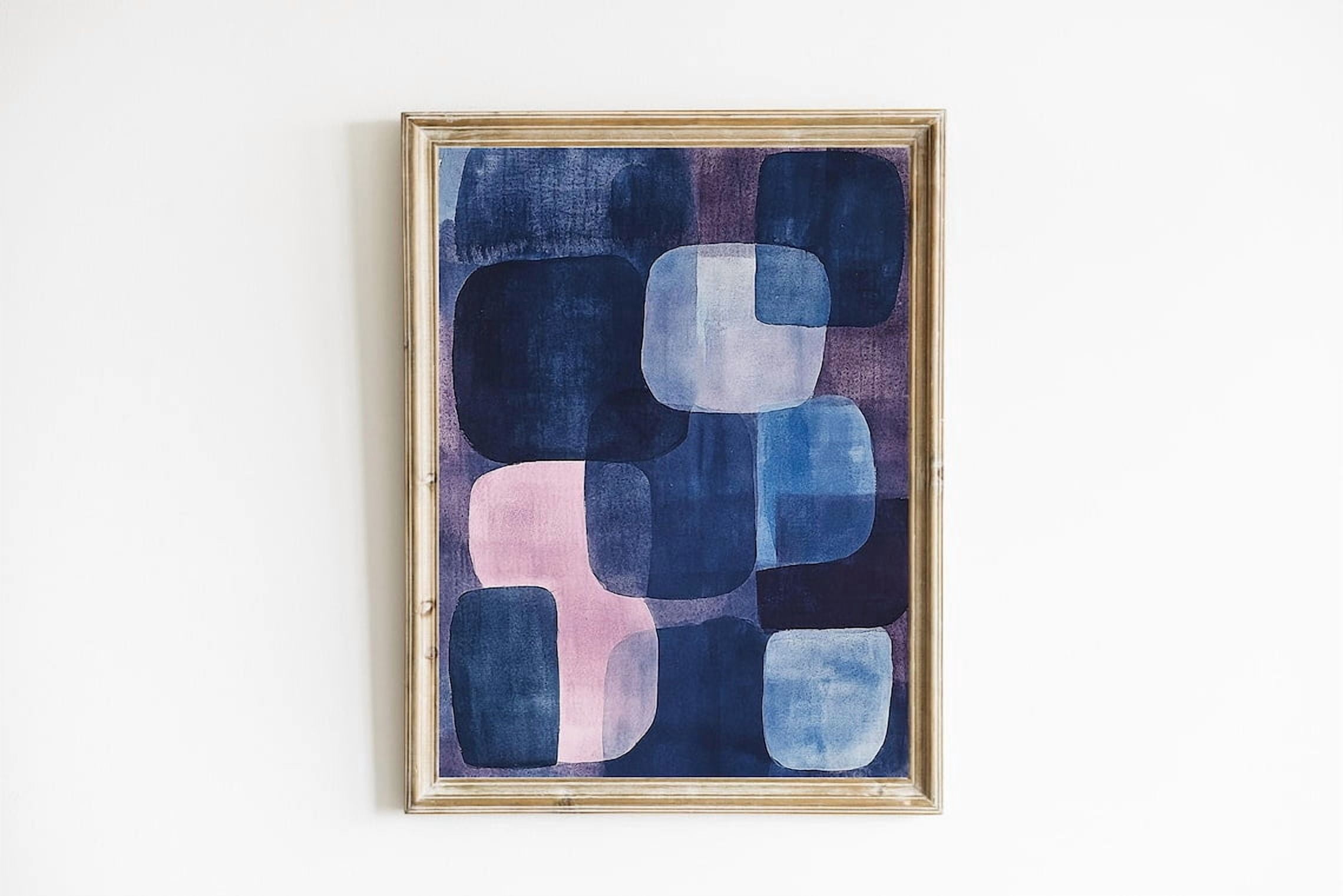 Soft Geometric Abstract Wall Art Print, Eclectic Vintage Modern Boho ...