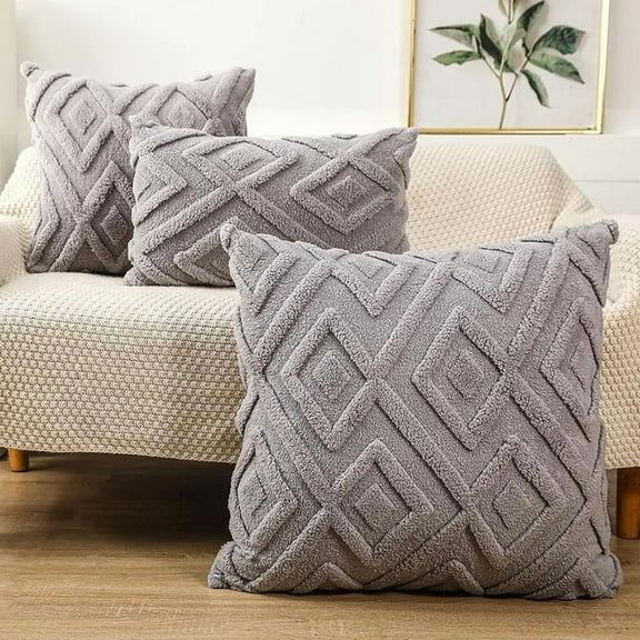 Soft Geometric Decorative Throw Pillow Cover for Couch Sofa Bedroom Living Room Cozy Home