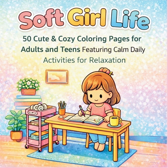 Soft Girl Life: 50 Cute & Cozy Coloring Pages for Adults and Teens Featuring Calm Daily Activities for Relaxation, (Paperback)