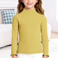 thumbnail image 1 of Soft Girls Long Sleeve Top with Neck and Lace Cozy Brushed Tee for Toddler and Kid Casual Wear Girls Girls Thermals, 1 of 6