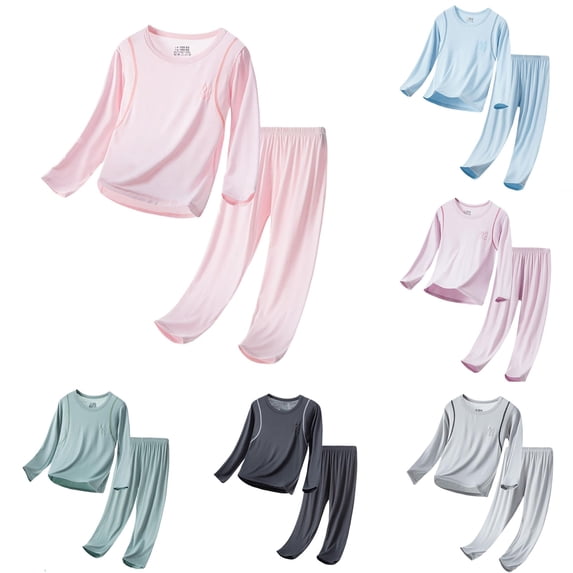 Soft Girls Pajama Set Long Sleeve Sleepwear Comfortable Kids Loungewear Outfit for Toddler and Children Cozy for Girls 8-9 Years