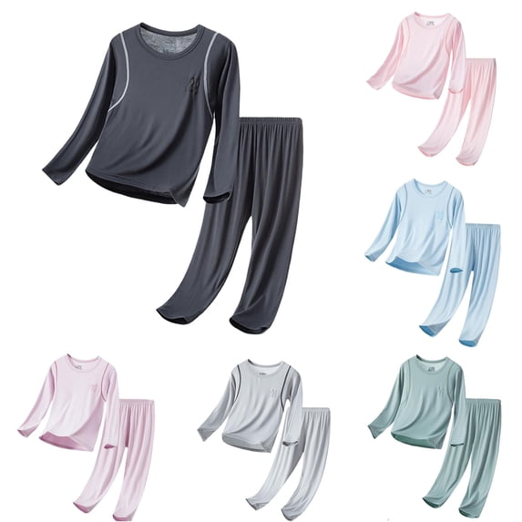 Soft Girls Pajama Set Long Sleeve Sleepwear Comfortable Kids Loungewear Outfit for Toddler and Children Cozy for Girls 8-9 Years
