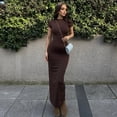 thumbnail image 1 of Soft Glam Maxi Dress (S, CoffeeBrown), 1 of 7
