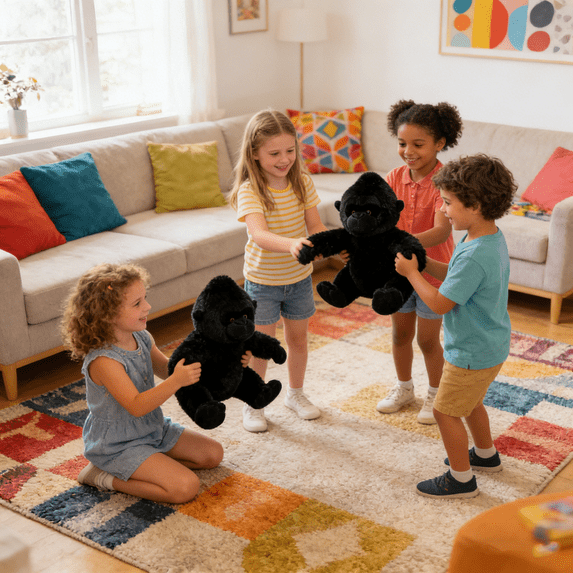 Soft Gorilla Plush Toy - Adorable Stuffed Animal for Kids, Perfect Birthday Gift for Friends, Graduation Gift for Students (1 Count)