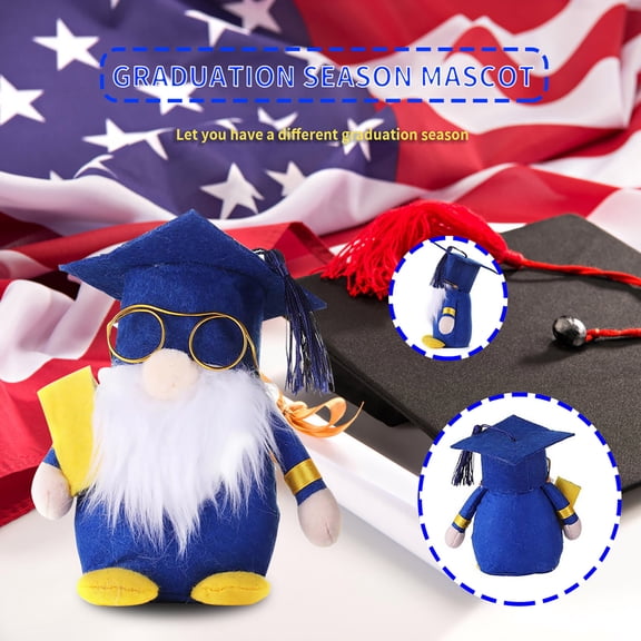 Soft Graduation Faceless Angel Doll, Doctor Hat Rudolph Plush, 2026 Grad Keepsake Gift, 5.91Inch Table Decor