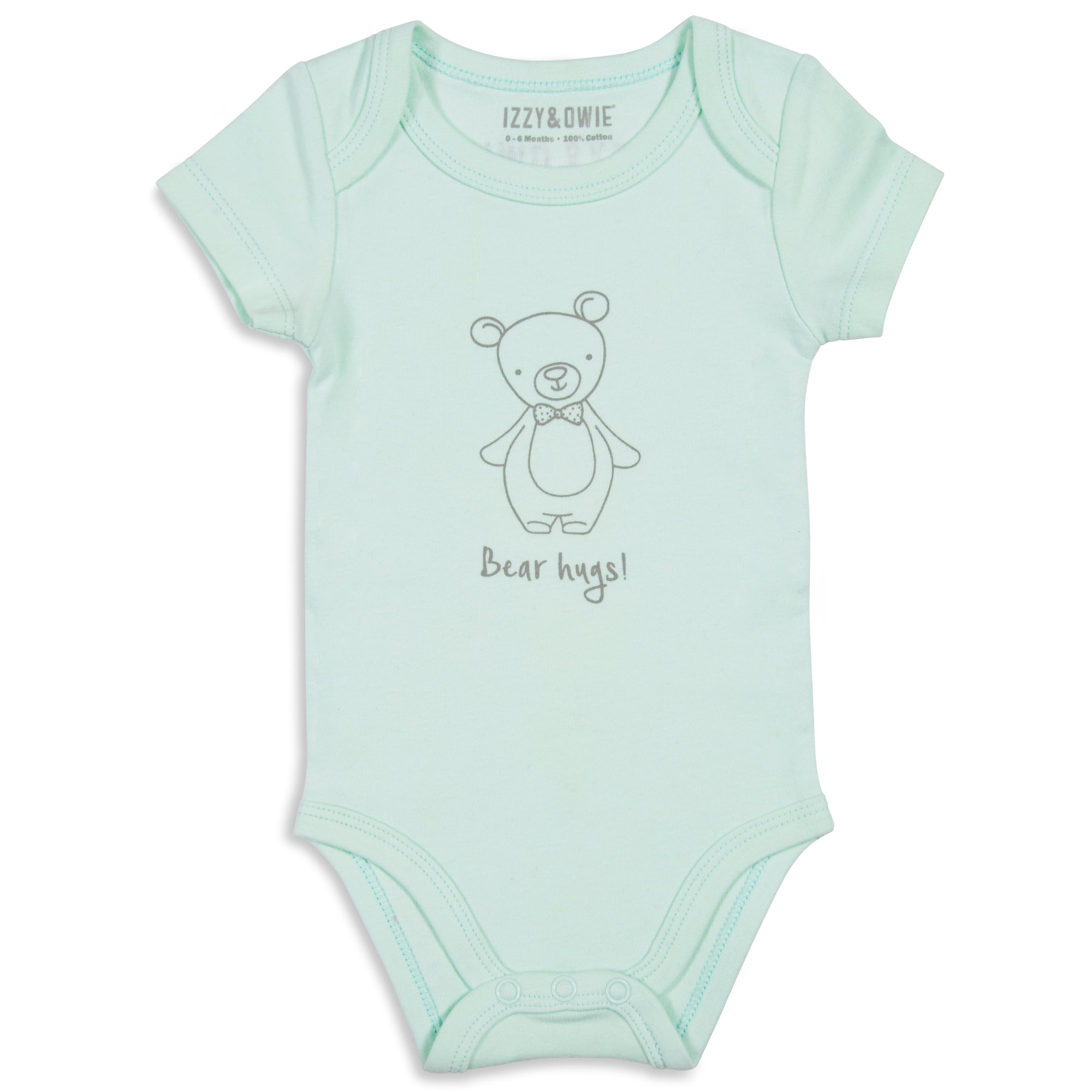 Pavilion Gift Company - Soft Green Bear - 0-6 Months Onesie