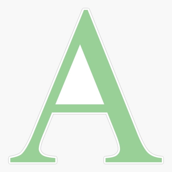 Soft Green Greek Letters Alpha Vinyl Decal Sticker