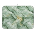 thumbnail image 1 of Soft Green Marble Dish Drying Mat 16x18 Absorbent Microfiber Draining Rack Pad for Kitchen Counter Sink, 1 of 8