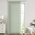 thumbnail image 1 of Soft Green Pinch Pleated Semi Sheer Curtains Textured Linen Blended Light Filtering Window Curtains 120 inch for Living Room Bedroom Patio Pinch Pleat Drapes with Hooks 10FT 60" Wx120 Lx1, 1 of 15
