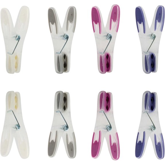 Soft Grip Clothespins | Lightweight | Super Strong | Ergonomic Design | Rust Resistant | Laundry Accessories | Assorted