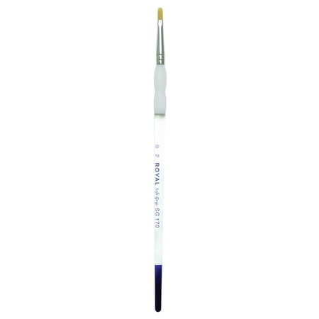 SG170 Series | Soft-Grip™ Standard Handle Gold Taklon Filbert Brush