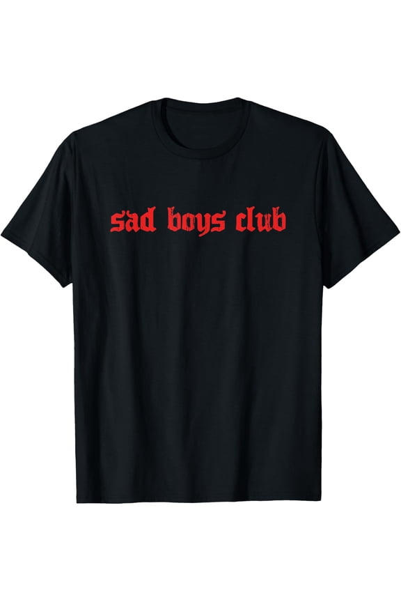 Soft Grunge Sad Boys Club T-Shirt men and women can wear, black, white, gifts