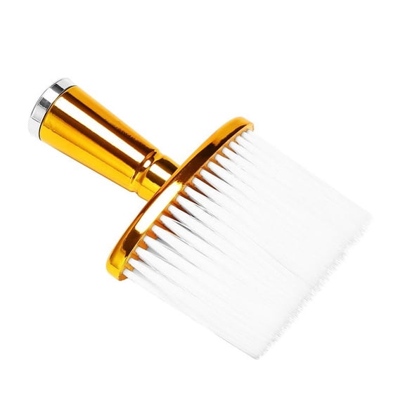 Soft Hair Brush Neck Face Duster Hairdressing Hair Cutting Cleaning Brush for Barber Hairdressing Tools-Gold