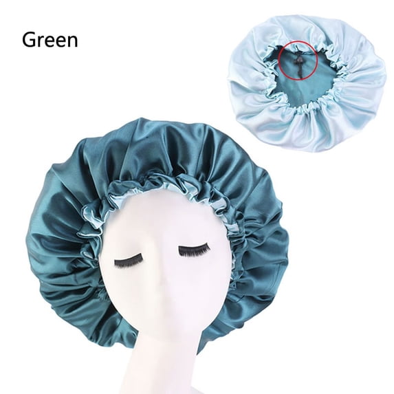 Soft Hair Loss Cover Hair Styling Accessories Satin Bonnet Head Wrap Hats Night Sleep Hat Chemo Caps GREEN