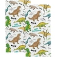 thumbnail image 1 of Soft Hand Fingertip Towels, 2 Pcs Face Bath Towels Dinosaurs Doodles on White Absorbent Washcloths for Bathroom Hotel Kitchen, 30"x15", Absorbent Soft Hand Fingertip Towels, 1 of 6
