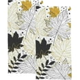 thumbnail image 1 of Soft Hand Fingertip Towels 2 Pcs Face Bath Towels Gold Autumn Leaves Absorbent Washcloths for Bathroom Hotel Kitchen 30x15in, 1 of 6