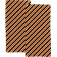thumbnail image 1 of Soft Hand Fingertip Towels 2 Pcs Face Bath Towels Halloween Stripes Absorbent Washcloths for Bathroom Hotel Kitchen 30x15in, 1 of 6
