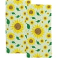 thumbnail image 1 of Soft Hand Fingertip Towels, 2 Pcs Face Bath Towels Sunflowers Leaves Absorbent Washcloths for Bathroom Hotel Kitchen, 30"x15", Absorbent Soft Hand Fingertip Towels, 1 of 6