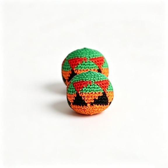 Soft Hand-Knitted Sandbag Ball with Leather Exterior and Foam-Ceramic Core for Toss Games, Playful Expression Design for Engaging Indoor Activities, Durable Hand-Stitched Ball for Recreational Fun