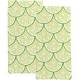 thumbnail image 1 of Soft Hand Towels 2 Packs Bath Towels Lemon Pattern Absorbent Washcloths Multipurpose for Bathroom Gym Hotel Spa, 1 of 6