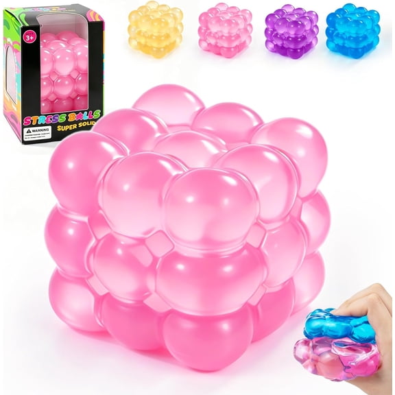 Soft Handheld Slow Rebound Ice Cube Squishy, Desktop Squeeze Cube, Sensory Accessory for Relieving Stress, Improving Focus and Relaxing Hand Muscles