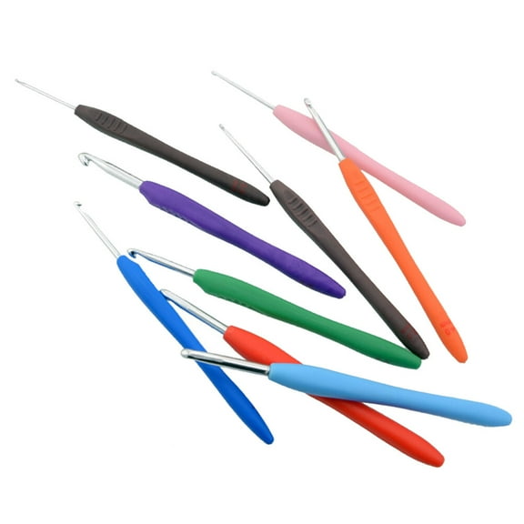 Soft Handle Crochet Hook Set with 9pcs Needles in Assorted Colors for DIY Use 2mm 6mm