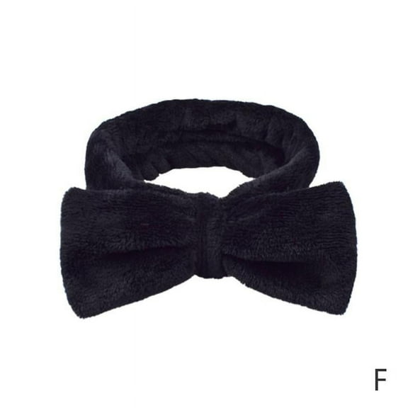 Soft Headbands for Washing Face Bow Knot Coral Fleece Hairband Elastic Facial Makeup Head Band Hair Band for Women Girls Spa Headwraps Headwear Hair Accessories C1U7