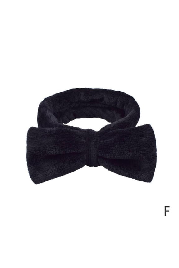 Soft Headbands for Washing Face Bow Knot Coral Fleece Hairband Elastic Facial Makeup Head Band Hair Band for Women Girls Spa Headwraps Headwear Hair Accessories C1U7