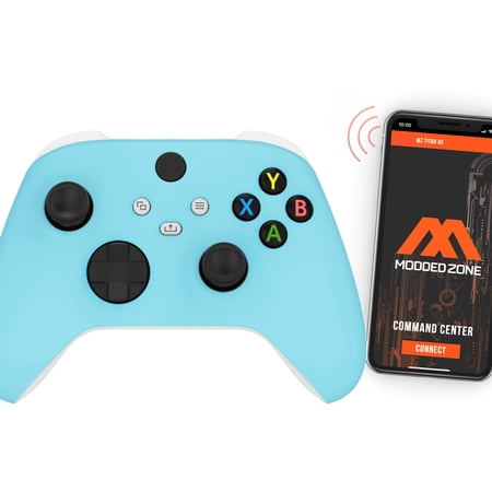 "Soft Heaven Blue" Xbox One X SMART Custom Rapid Fire Modded Controller.FPS mods. COD Warzone