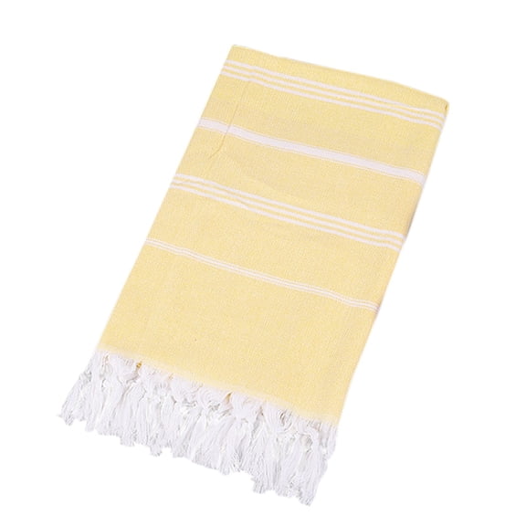 Soft Highly Absorbent Fringed Microfiber Beach Towel, Quick Drying Striped Terry Bath Sheet For Bathroom Yoga Travel Pool, Lightweight 100x180cm, Pattern C