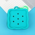 thumbnail image 1 of Soft  Holes Mini Silicone Storage Bag Card Holder Change Pouch Coin Purse Money Bag LAKE BLUE, 1 of 7