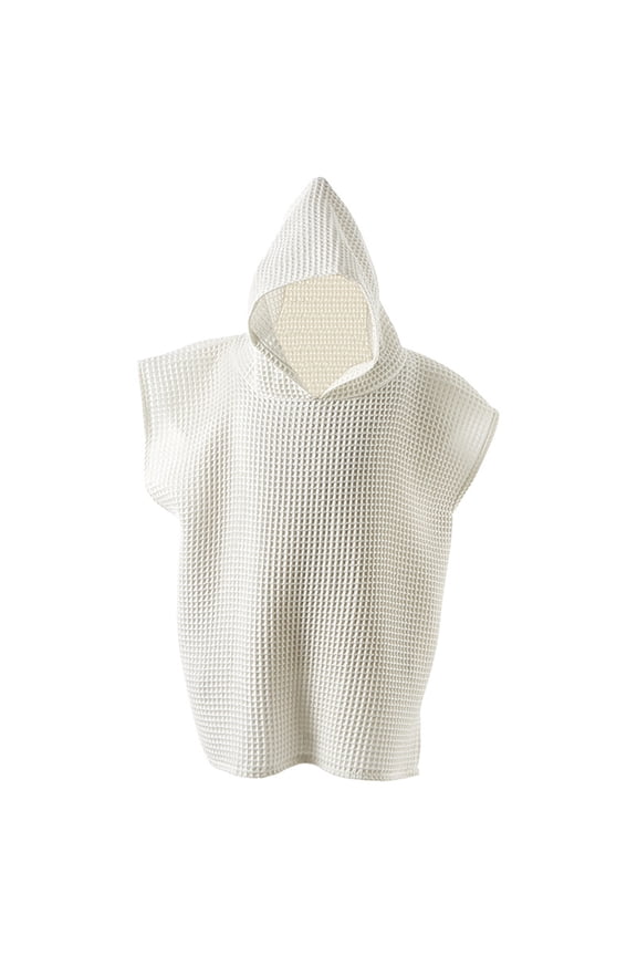 Soft Hooded Baby Poncho Towel Muslin Bath Robe for Toddler Kids Beach Swim Cover Up