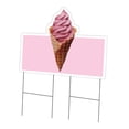 thumbnail image 1 of Soft Ice Cream Waffle Cone Yard Sign 24" X 36" & Stake | Advertise Your Business | Stake Included Double Sided Image | Made in The USA, 1 of 3