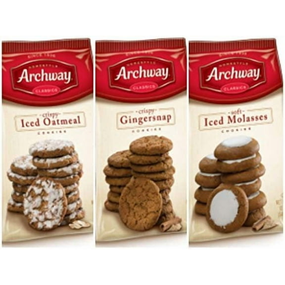 Soft Iced Molassess, 12 oz. Crispy Gingersnap, 12 oz. & Crispy Iced Oatmeal, 12 oz.