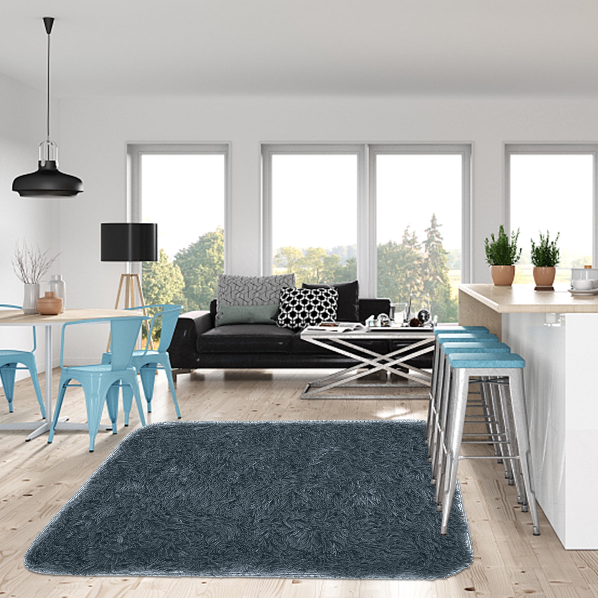 Soft Indoor Modern Area Rugs for Bedroom Decor Living Room Kitchen Non ...