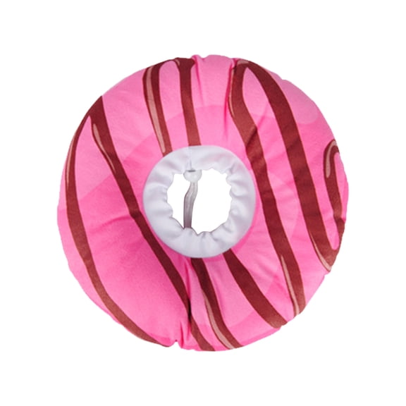 Soft Inflatable Cat Cone Collar Soft Dog Donut Collar After Surgery Pink Soft Recovery Collar for Cats and Dogs Pet Protection Cone 1 Pack